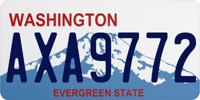 WA license plate AXA9772