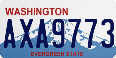 WA license plate AXA9773