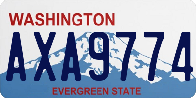 WA license plate AXA9774