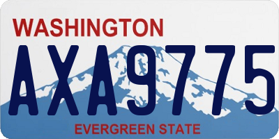 WA license plate AXA9775