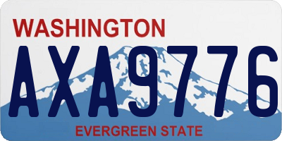 WA license plate AXA9776