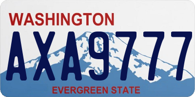 WA license plate AXA9777