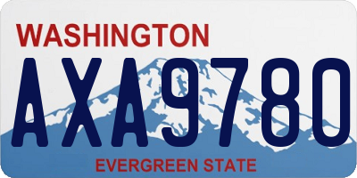WA license plate AXA9780