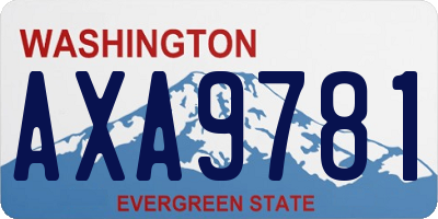 WA license plate AXA9781