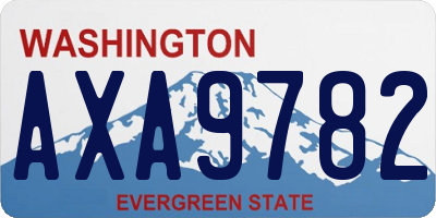 WA license plate AXA9782