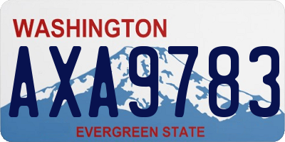 WA license plate AXA9783