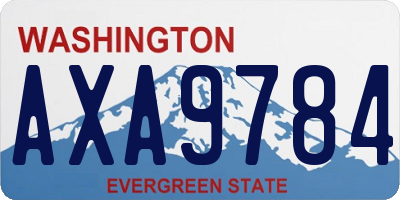WA license plate AXA9784