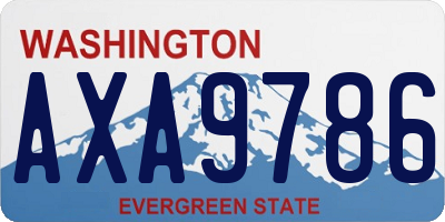 WA license plate AXA9786
