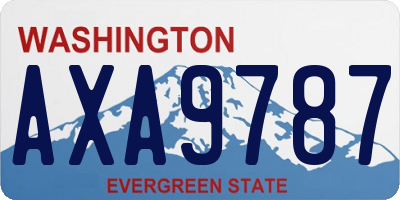 WA license plate AXA9787