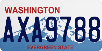 WA license plate AXA9788