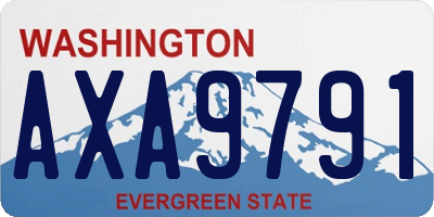 WA license plate AXA9791
