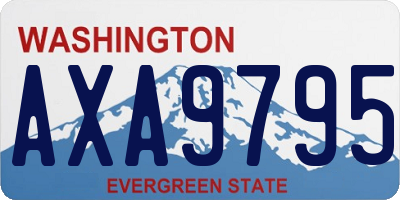 WA license plate AXA9795