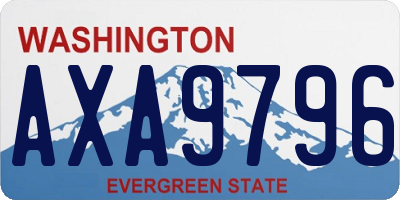 WA license plate AXA9796