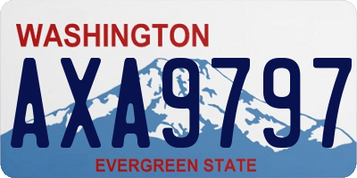 WA license plate AXA9797