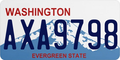 WA license plate AXA9798