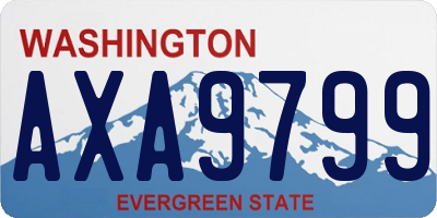 WA license plate AXA9799