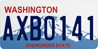 WA license plate AXB0141