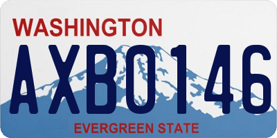 WA license plate AXB0146