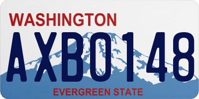 WA license plate AXB0148