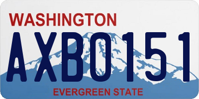 WA license plate AXB0151