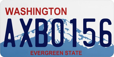 WA license plate AXB0156