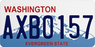 WA license plate AXB0157