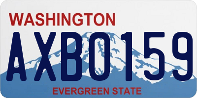 WA license plate AXB0159