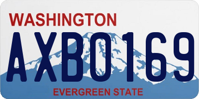 WA license plate AXB0169