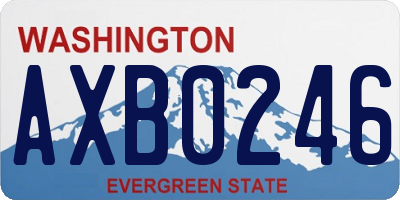 WA license plate AXB0246