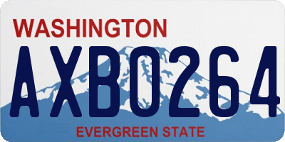 WA license plate AXB0264