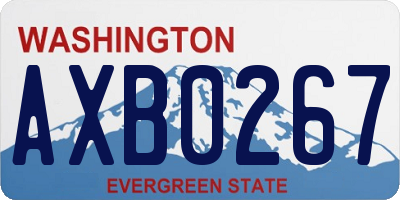WA license plate AXB0267