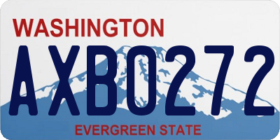 WA license plate AXB0272