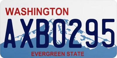 WA license plate AXB0295