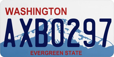 WA license plate AXB0297