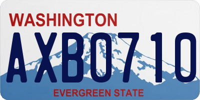 WA license plate AXB0710