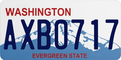 WA license plate AXB0717