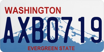 WA license plate AXB0719