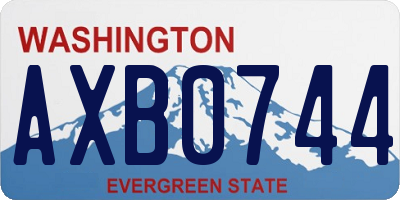 WA license plate AXB0744