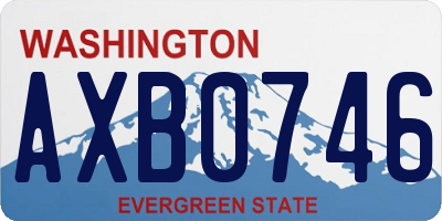 WA license plate AXB0746