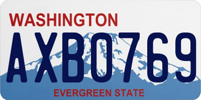 WA license plate AXB0769