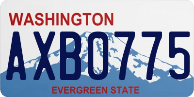 WA license plate AXB0775