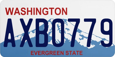 WA license plate AXB0779