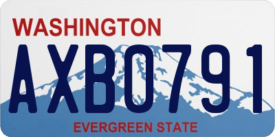 WA license plate AXB0791
