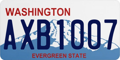 WA license plate AXB1007