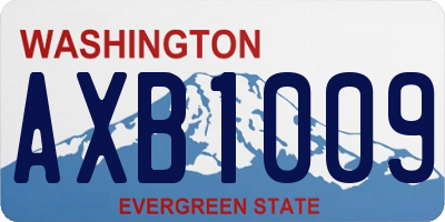 WA license plate AXB1009