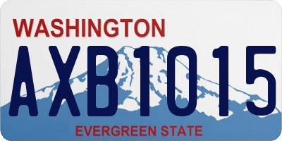 WA license plate AXB1015