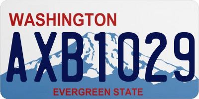 WA license plate AXB1029