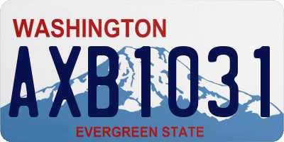 WA license plate AXB1031
