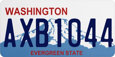 WA license plate AXB1044