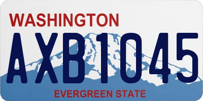 WA license plate AXB1045